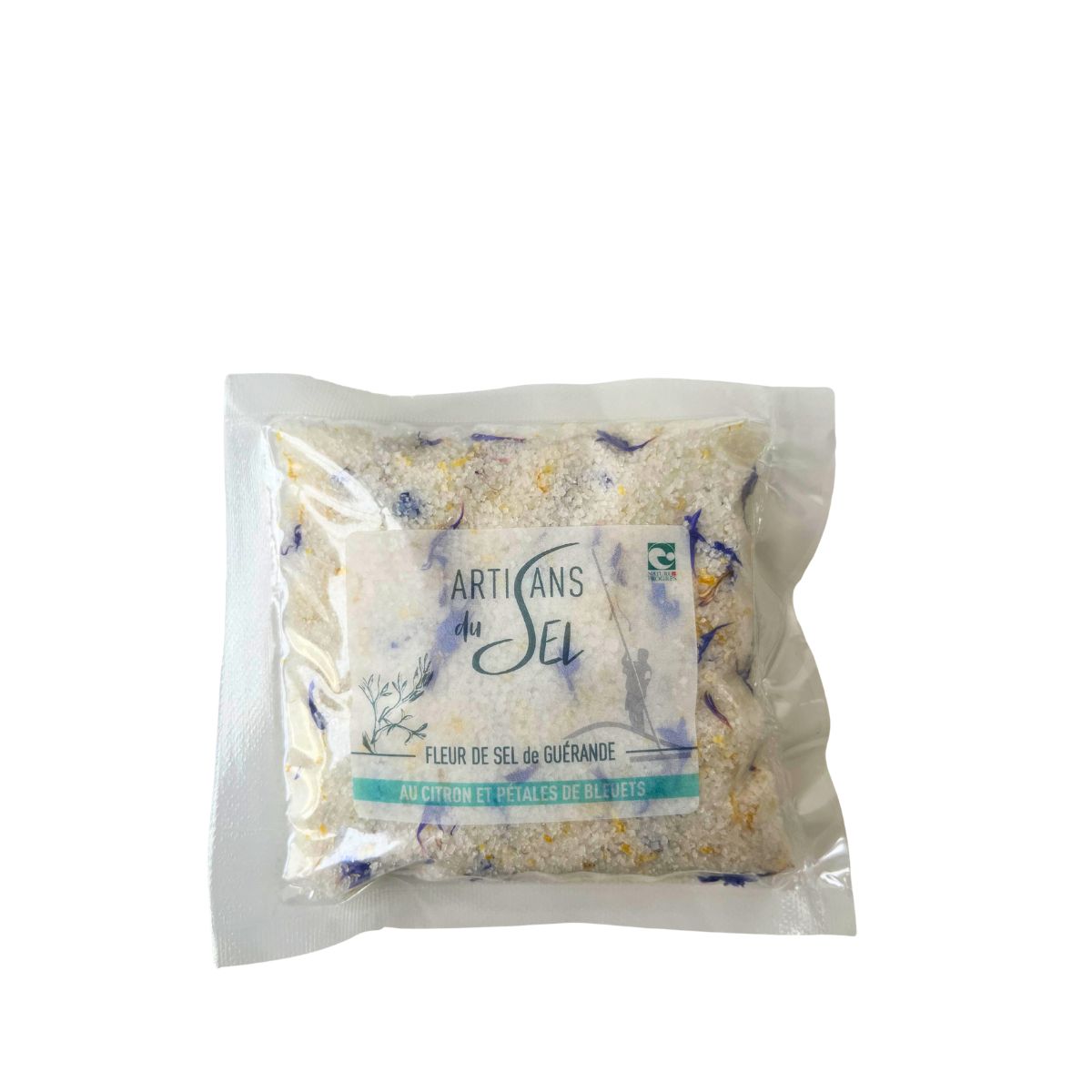 Fleur de sel de Guérande aux pétales de bleuet et citron bio 100g - Artisans du sel