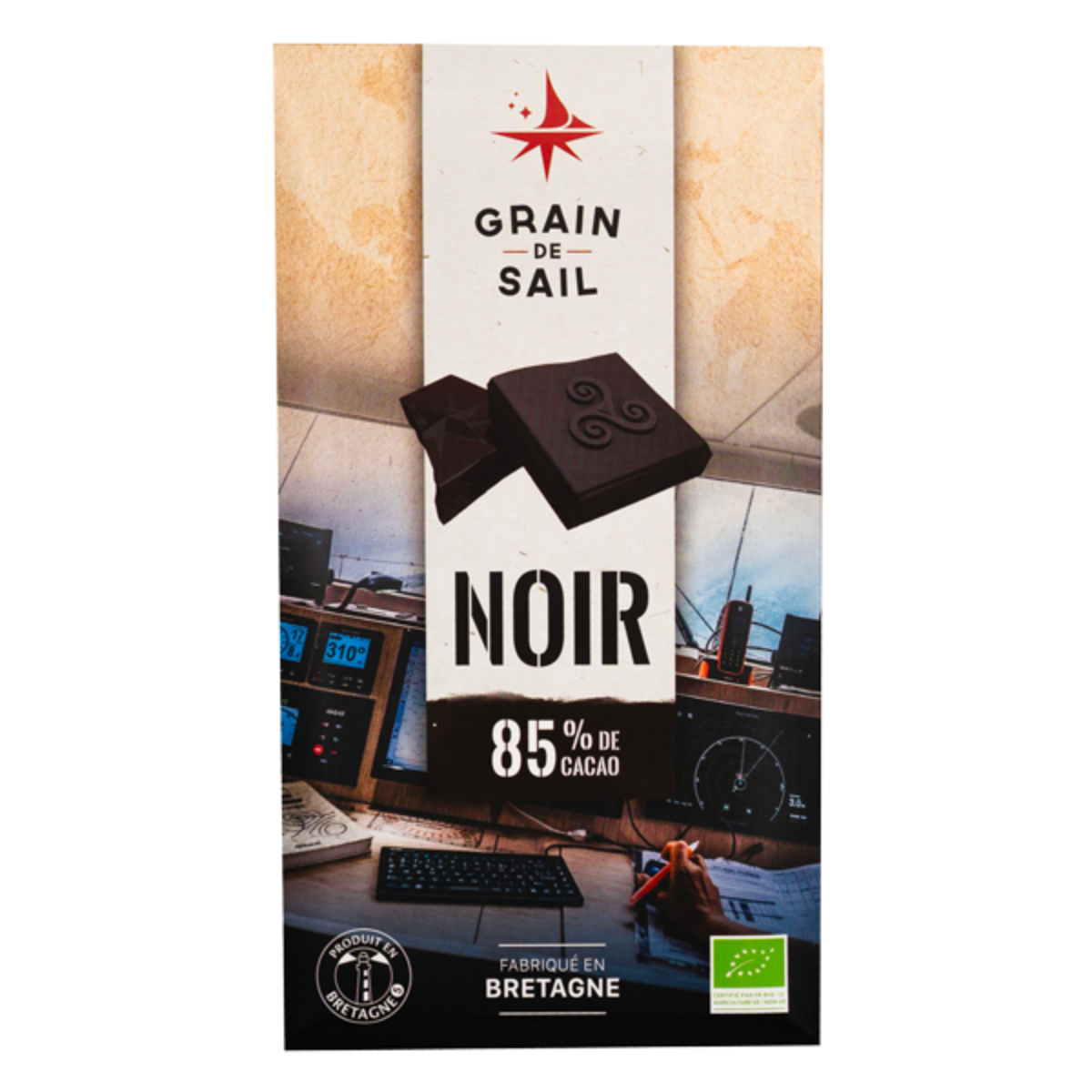 Noir 85% cacao Bio - Grains de Sail