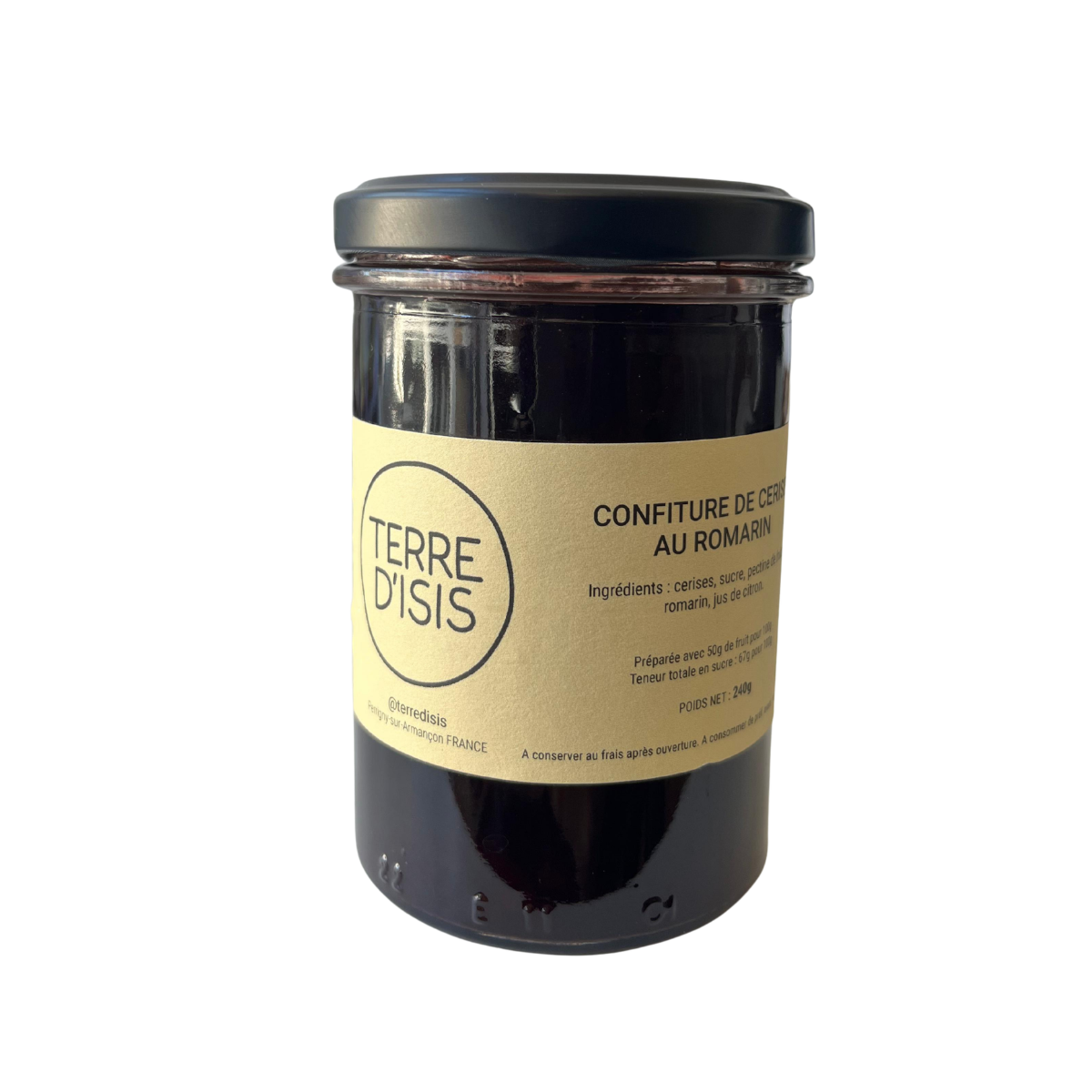 Organic Cherry & Rosemary Jam - Terre d’Isis