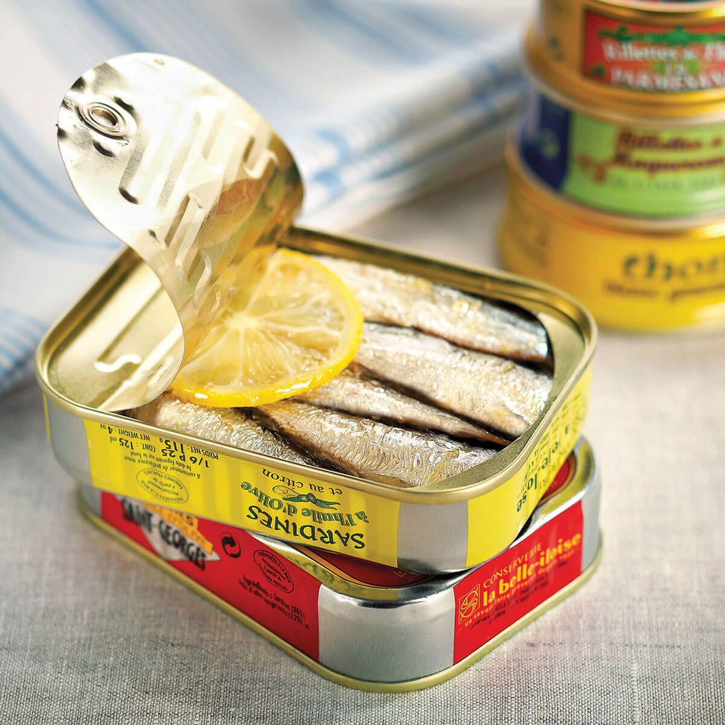 Sardines à l'huile d'olive et citron - La Belle-Iloise